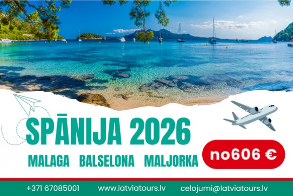 Spānija 2026 – Tava atpūta ar garšu!